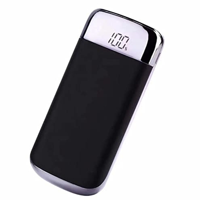 Power Bank LED Batería externa USB Cargador de teléfono móvil Batería portátil adecuada para smartphones, tablets y más Negro