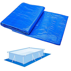 Ruolin Lona de suelo para piscina azul, impermeable, rectangular, plegable, para piscinas hinchables, subterráneas, botes inflables y piscinas infanti características