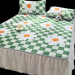 JFTMY Summer Cool Mat de Hielo Mat de Seda de Seda Falda de Tres Piezas Modelo (Color : Green, Size : 1.8m) precio