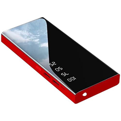 Power Bank - Cargador portátil de carga rápida (50000 mAh, batería externa de 2,1 A, para smartphones, tabletas, etc.), color rojo precio