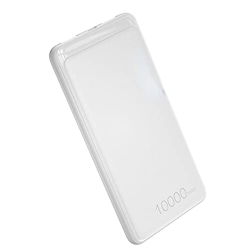 Power Bank 10000 mAh Slim USB portátil externo para 10000 mAh Ortable Battery Pack adecuado para smartphones, tablets y más blanco características