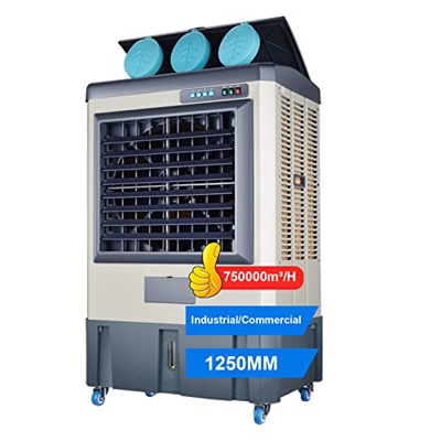RPLM Enfriador De Aire Evaporativo Industrial | Ventilador, Humidificador, Aire Acondicionado 3 En 1 | Tanque De Agua De 65L | Temporizador 18H | Altu