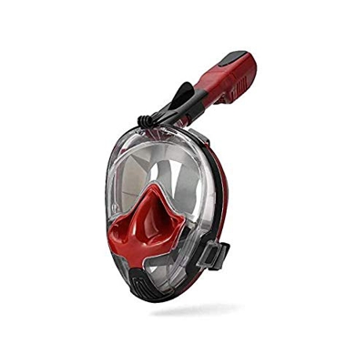 Máscara de esnórquel de cara completa, sistema de respiración de seguridad de máscara de buceo, máscara de natación panorámica antivaho antifugas 180,