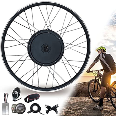 Kit de conversión de bicicleta eléctrica 48V 1000W Kit de conversión de bicicleta eléctrica para volante giratorio de rueda trasera, Kit de motor de b