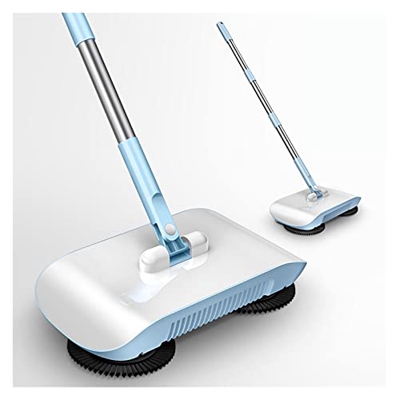 AIJAE Robot aspirador escoba aspirador piso hogar cocina barredora mopa mopa hogar alfombra hogar limpia piso duro a alfombra (color: azul dentro de 3
