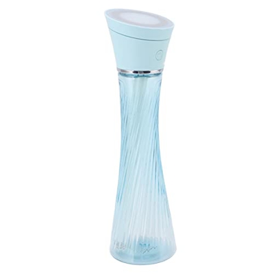 Pwshymi Humidificadores de Niebla USB, Pequeño Humidificador Ultrasónico de Carga USB de bajo Ruido con Espejo para Oficina(Azul Claro)