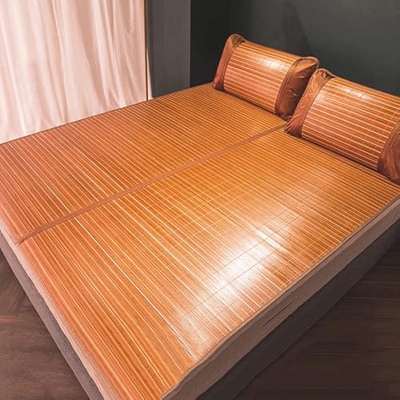 Bonilaan Colchoneta de Verano Cama Alfombrilla de bambú, Almohadilla for Dormir de enfriamiento de Verano, Alfombra de bambú de Verano, Ropa de Cama d