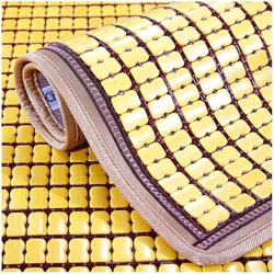 Ledpower Estera de Bambú para Dormir de Verano, Doble Cara, Gruesa, Antideslizante, Plegable, para Refrigeración, Aire Acondicionado, Colchón/Yellow/8 en oferta
