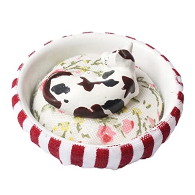 wisoolkic 1 Juego de Modelos de Gatos pequeños, útil Modelo de Nido de Gato pequeño, Adorable, Encantador, Realista, Dolly House, Accesorio para Jugar