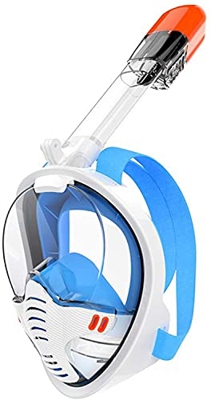 QHYXT Máscara de Buceo con Snorkel, Gafas de natación para Hombres y Mujeres, Buceo Scuba Cara Completa Snorkeling Buceo Debajo de la respiración Másc