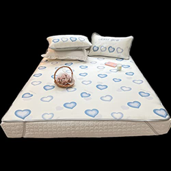 JFTMY Matel de Seda de Hielo de Estilo Pastoral nórdico de Tres Piezas Summer Summer Mat de Seda con Aire Acondicionado Suave Asiento Suave (Color : A características