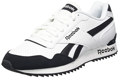 Reebok Royal Glide Ripple Clip Sneaker, Hombre, White/Black/White, 43 EU