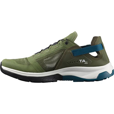 Salomon Tech Amphib 4, Cross Country Running Shoe Hombre, Olivine, 46 2/3 EU