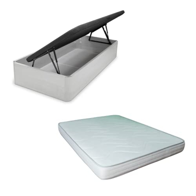 SoloDuerme - Pack Colchón Viscoelástico Street + Canapé abatible Apertura Lateral (Artic + Montaje, 150x190)