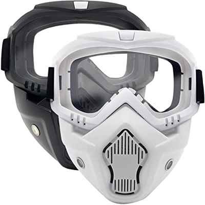 Toyer Paquete de 2 máscaras tácticas de Gafas Desmontables compatibles con Nerf Rival, Apollo, Zeus, Khaos, Atlas, Artemis Blasters Rival Mask