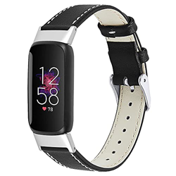 TopTen Correa de reloj compatible con Fitbit Luxe correa, pulsera de cuero ajustable, accesorios de repuesto, Silicona, características