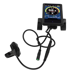 KAKAKE Pantalla LCD de Bicicleta Eléctrica, Panel de Control de Pantalla Impermeable IP65 ABS a Prueba de Polvo para Motor de Accionamiento Medio Bafa precio