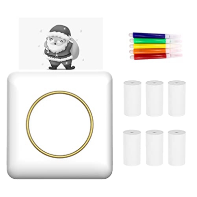 SHUAIGUO Mini impresora de fotos de bolsillo Máquina de impresión térmica portátil 203DPI Conexión inalámbrica BT para etiqueta de imagen Lista de man