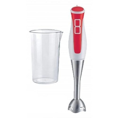 Batidora de mano con 2 cuchillas Avant | Brazo Desmontable acero inox | 2 velocidades | Incluye vaso 500 ML | 400W | Color Rojo