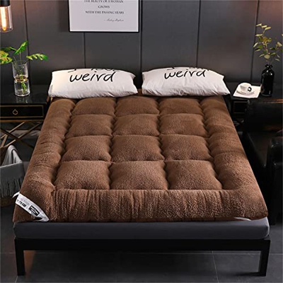 Colchón de futón Grueso de Lana de Cordero Caliente, Bedding King Size Premium Roll Up Plegable Colchón, para Dormitorio de Estudiantes Tatami Hotel g