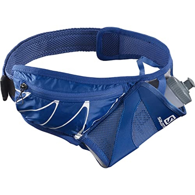 Salomon Sensibelt Cinturón de Hidratación Unisex, con Botella Blanda (600ml), Trail Running y Trekking, Azul Náutico/Nautical Blue, Talla Única Ajusta