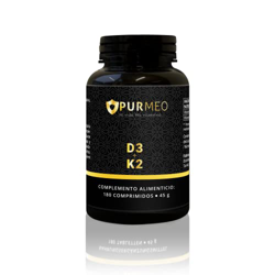 Purmeo Vitamina D3 + K2 Comprimidos Combinación de nutrientes de primera calidad 180 Comprimidos Vegano Testado en Alemania en oferta