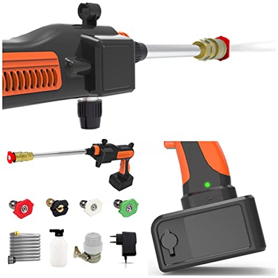 Lavadora a presión portátil Hidrolimpiadora a Batería 4000mah 100W 12.6V/1.5A