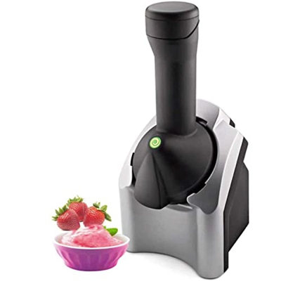 Mquina elctrica para Hacer Helados - Mquina de Helados con Fruta - mquina de postres de Frutas congeladas de Yogur congelado porttil extrable Fcil de 