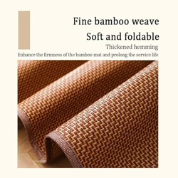 Bonilaan Colchoneta de Verano Cama Alfombrilla de bambú, Estera De Dormir De Bambú Plegable,Colchón De Enfriamiento, Sin Arrugas Y Sin Estática, Mano  en oferta