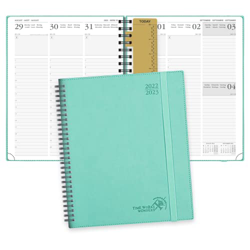 POPRUN Agenda 2022 2023 Semana Vista Vertical 21,5 x 26,5 cm - Agenda Escolar 2022-2023 Semanal 16 Meses (Sep’22-Dic’23) con Tapa Blanda en Cuero Vega características