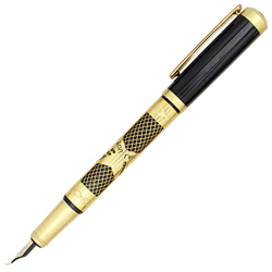 Gullor Pluma estilográfica de metal con convertidor y caja de regalo, punta doblada, color dorado precio