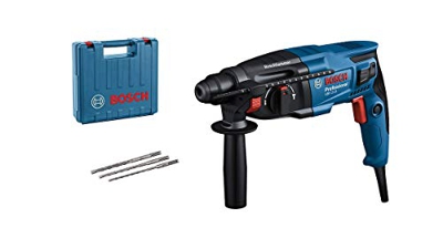 Bosch Professional GBH 2-21 - Martillo perforador combinado (2 J, Ø máx. hormigón 21 mm, SDS plus, 3 brocas SDS plus, en maletín)