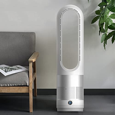 Tuklye Ventilador de Torre con Control Remoto - 60cm Ventiladores de Pie, Ventilador de Columna 40W con 8 Velocidades, Temporizador de 8H y Oscilación