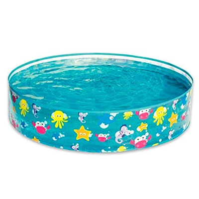 Acan Tradineur - Piscina Infantil rígida, diseño Animales Marinos, PVC y Vinilo, Incluye Parche de reparación, niños, Verano (277 litros, 122 x 25 cm)