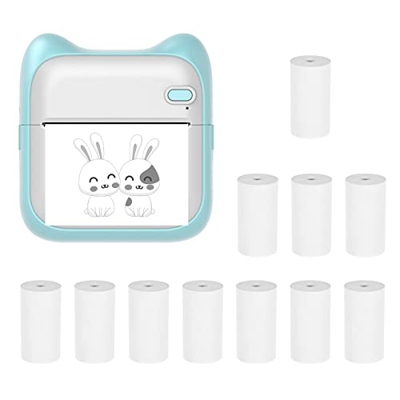 SHUAIGUO Mini impresora de fotos de bolsillo Máquina de impresión térmica portátil 203 ppp Conexión inalámbrica BT para etiqueta de imagen Lista de ma