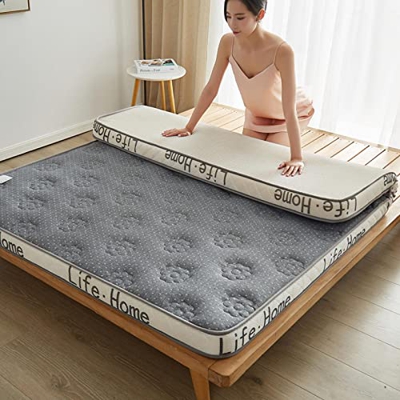 Espuma Viscoelástica Transpirable Colchón,Comodidad De Sensación De Firmeza Media Colchón De Piso,Engrosar Plegado Alfombra De Dormir Para Un Sueño Fr