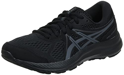 Asics Gel-Contend 7, Road Running Shoe Hombre, Black/Carrier Grey, 41.5 EU