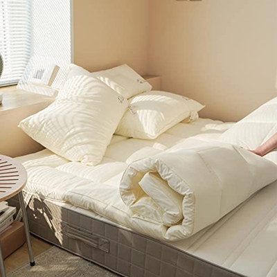 V&U Algodón Japonés Futon Colchones,Enrollamiento Confortable Colchones,DISEÑO ERGONÓMICO Alfombrilla Tatami para Dormir Colchón De Camping Cama De In