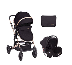 kikka boo - Cochecito Convertible 3 en 1 Amaia Negro + Grupo 0 en oferta