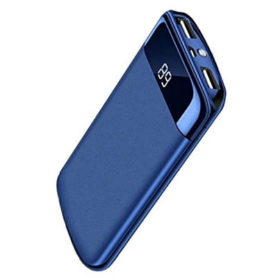 Batería externa de 80.000 mAh, portátil, para exteriores, viajes, carga rápida, compatible con smartphones, tabletas y más, color azul