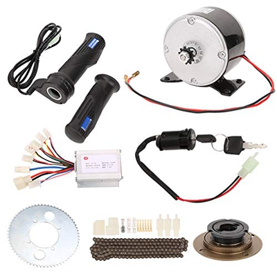 Dilwe 250W 24V Brush Motor Set Bicicleta Bicicleta Conversión Kit de Alta Velocidad Accesorio, 9 Pcs/Set