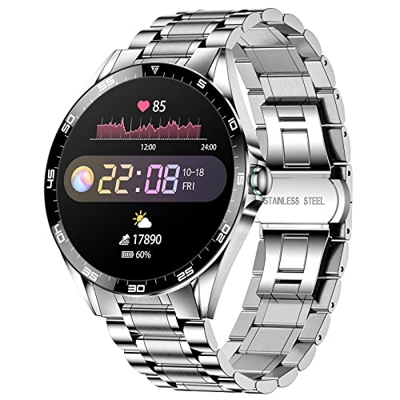 LIGE Smart Watch, 1,3 Pulgadas De Pantalla Táctil Completa, IP67 Impermeable Smartwatch, Monitor de Pulso Cardiaco,Reloj De La Aptitud para Los Hombre