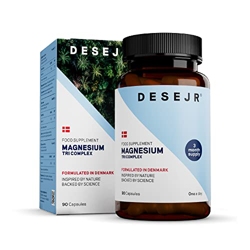 DESEJR Magnesium Tri Comprimidos Complejos (3 Meses de Suministro), Apoya el Sistema Nervioso, Reducción de la Fatiga, Función y Recuperación Muscular en oferta