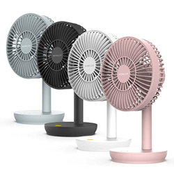 Newlux - Ventilador de Sobremesa USB Windpure Desk W300 con 4 Vel, Cabezal Abatible, Batería Litio hasta 50 min. Ventilador de Escritorio Silencioso ( en oferta