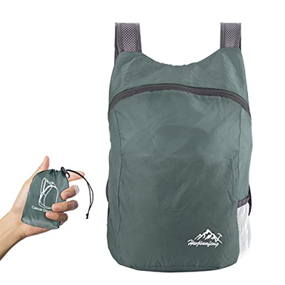 Mochila plegable ultraligera, pequeña mochila de senderismo, duradera, ligera, plegable, para hombres y mujeres, para deportes al aire libre, viajes, 