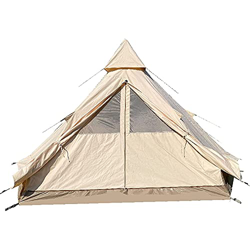 Tienda India de Doble Capa para 5-8 Personas, Tienda de campaña Familiar Impermeable para Exteriores, Tienda de Lona de algodón para Camping, Glamping precio