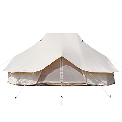 Carpa para 8-12 Personas Carpa de Lona Carpas de Lona Carpa de Lona Beige para Acampar Carpa Familiar para Actividades Bodas (Beige 4x6x3m)