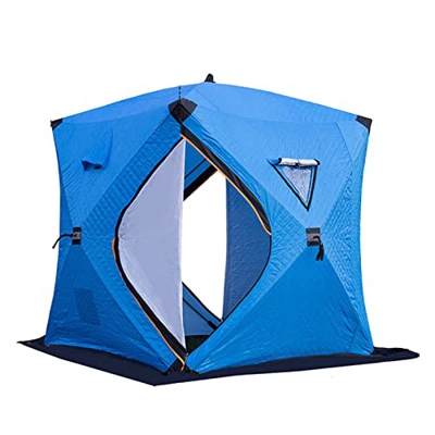 Refugio de Pesca en Hielo portátil para 3-4 Personas Fácil instalación Tienda de Pesca en Invierno Tienda de Pesca en Hielo Impermeable y a Prueba de 