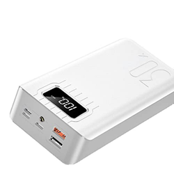 Power Bank 50000mAh USB Display con gran capacidad Cargador externo para dispositivos portátiles adecuado para smartphones, tablets y más blanco precio