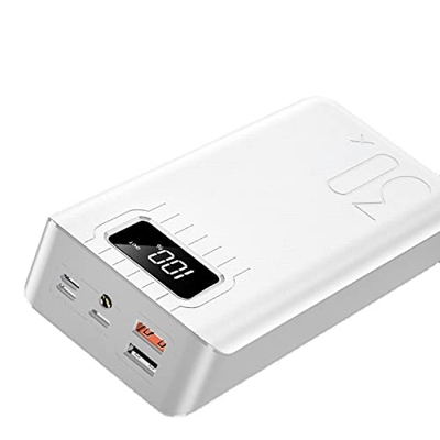 Power Bank 50000mAh USB Display con gran capacidad Cargador externo para dispositivos portátiles adecuado para smartphones, tablets y más blanco